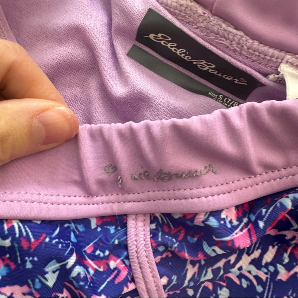 Eddie Bauer Women's Purple Patterned Athletic Shorts - Picture 3 of 6